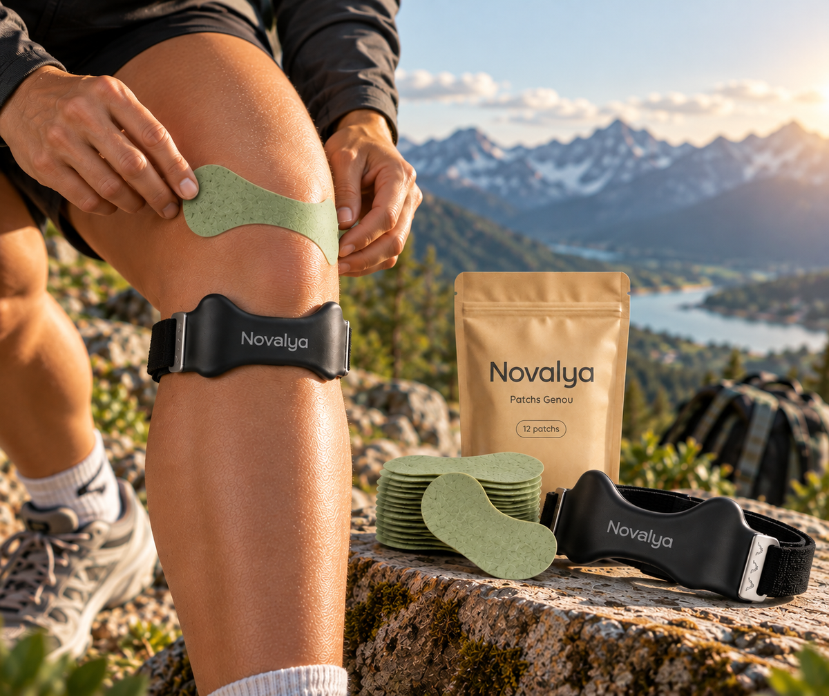 Offre Novalya : sangles rotuliennes et patchs chauffants